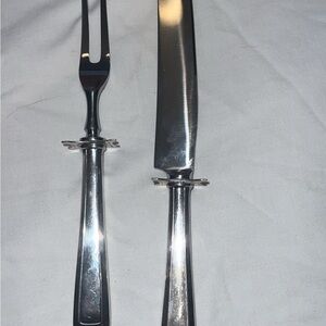 Wallace Sterling Handled Carving Set with Rest in the Pattern Concord, 1928